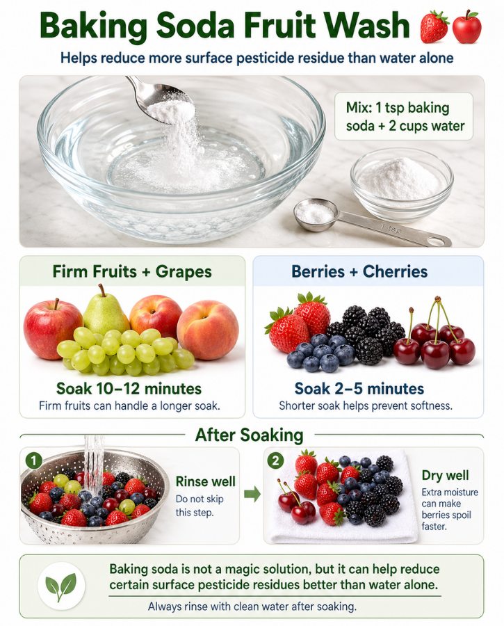 Baking Soda Fruit Wash Guide