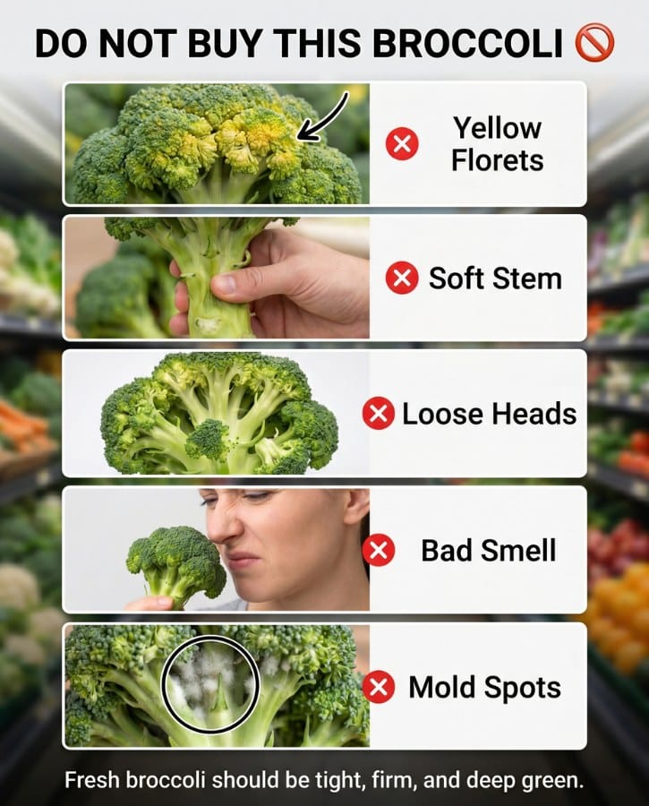 Broccoli Spoilage Warning Signs Infographic