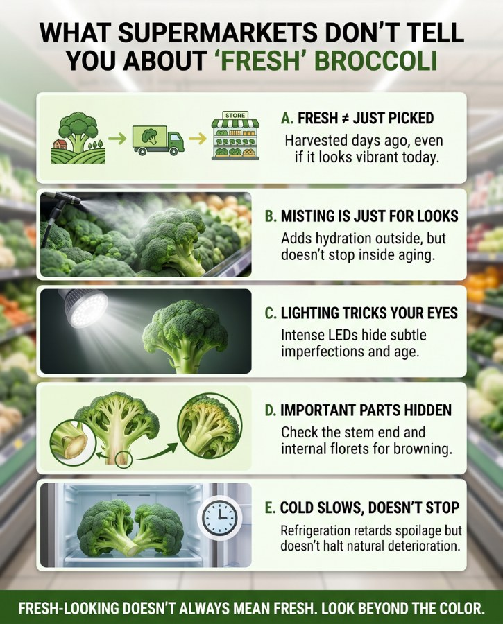 Broccoli Freshness Misconceptions Infographic