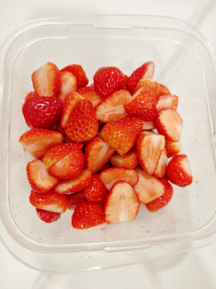 Cut Strawberries In Container