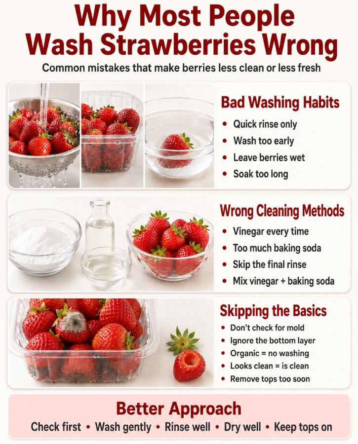 Why People Wash Strawberries Wrong