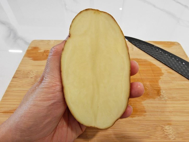 Cut Russet Potato Half