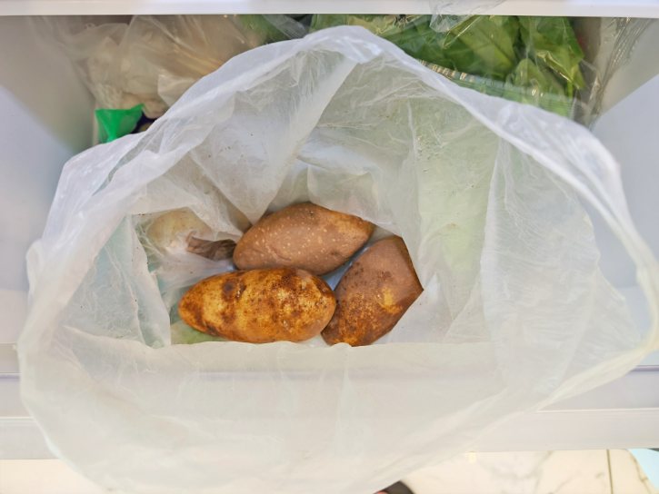 Potatoes Stored In Refrigerator