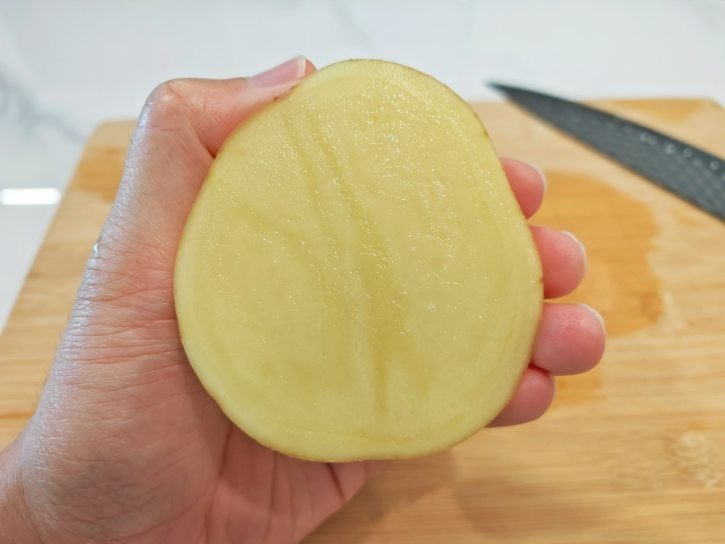 Cut Yukon Gold Potato Half