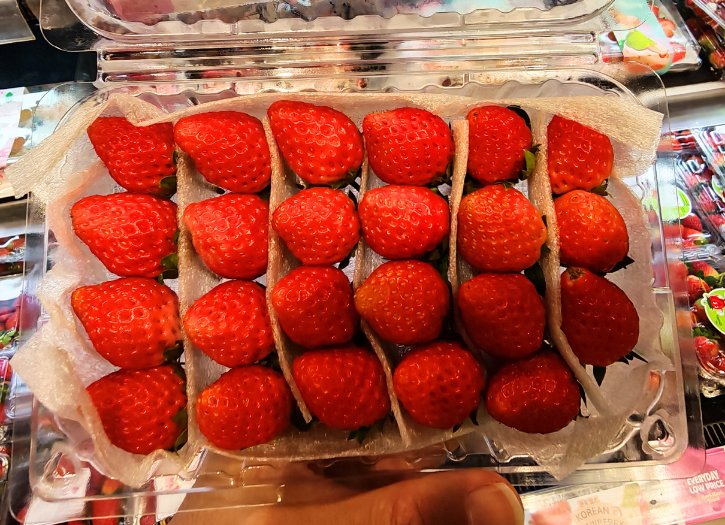 Small Bright Red Strawberries