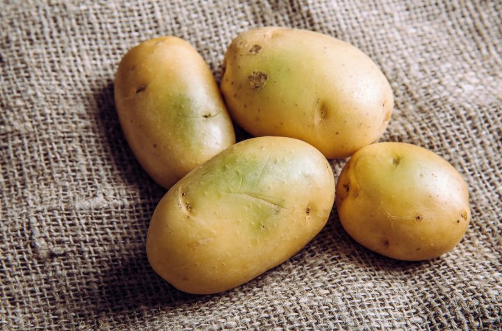 Potatoes With Green Skin Spots
