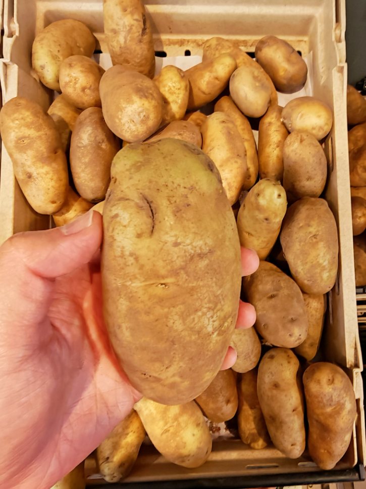 Small Cut On Potato