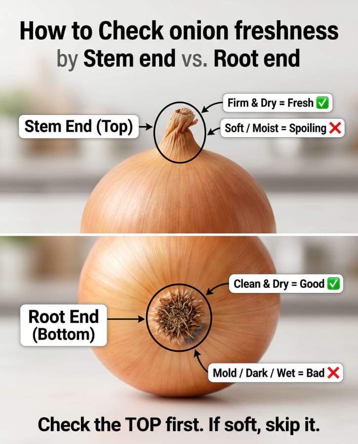 Onion Stem Vs Root Freshness Guide