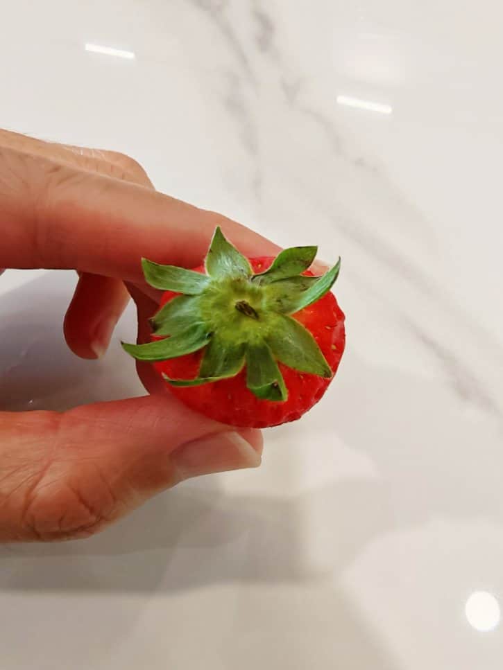 Green Cap of Strawberries