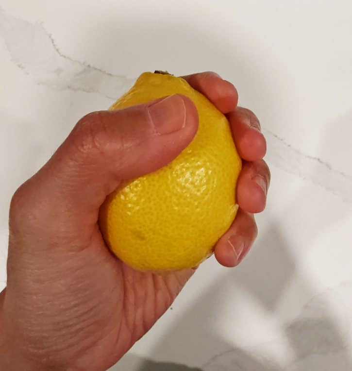 Testing Lemon Firmness By Hand