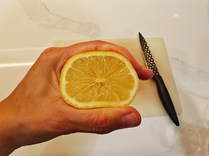 Lemon Cross Section Showing Thin Peel