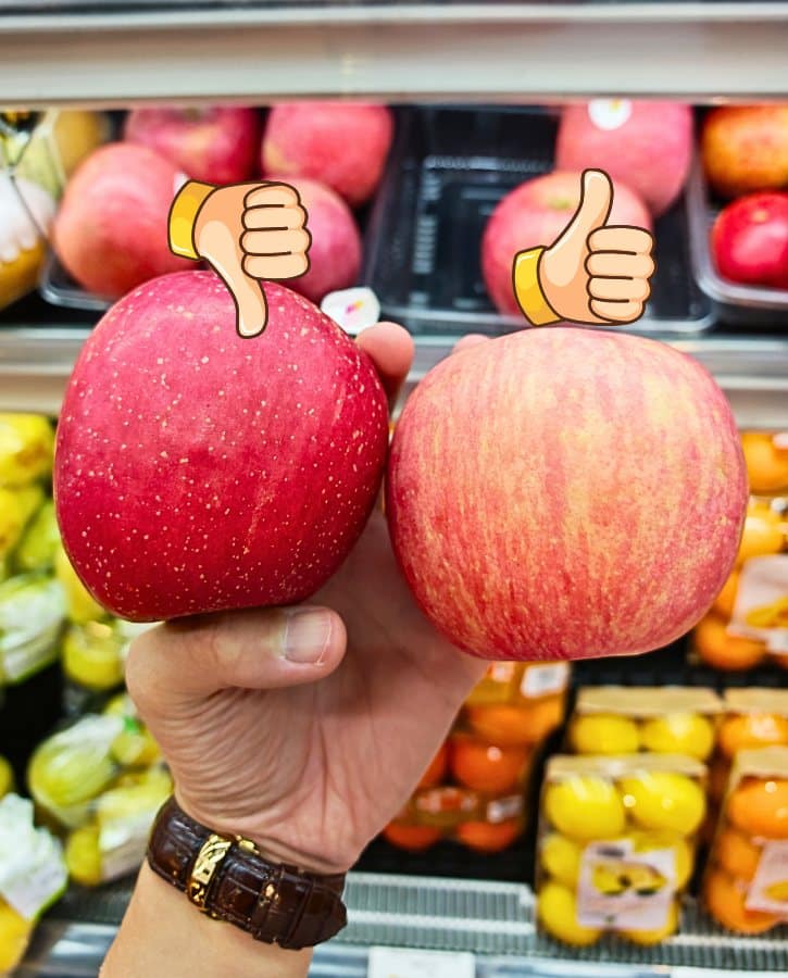 Red Color Apple with Red-Yellow Color Apple