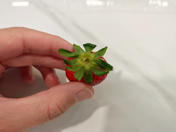 Strawberry With Green Top Attached