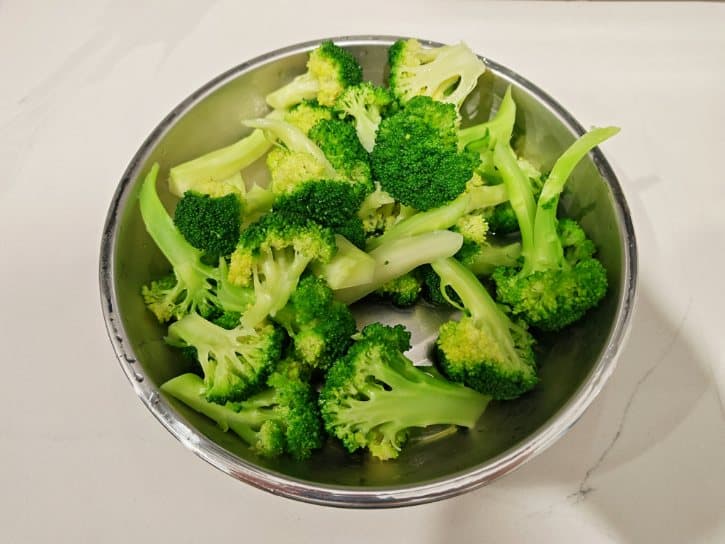 Cooked Broccoli Florets In Bowl