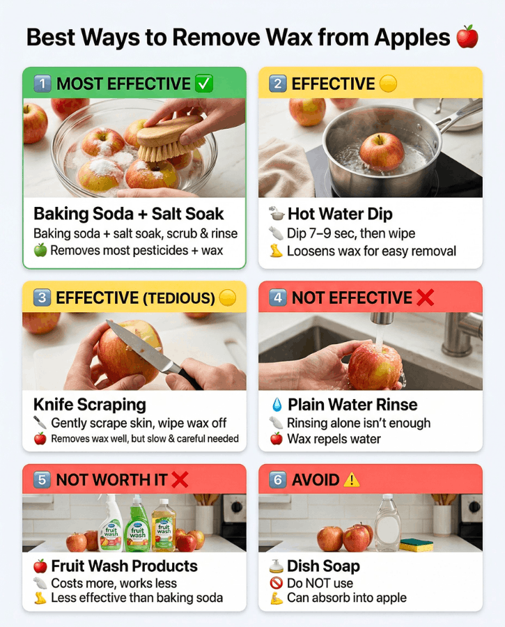 Best Ways To Remove Apple Wax Infographic