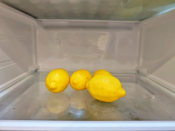 Lemons Stored In Refrigerator