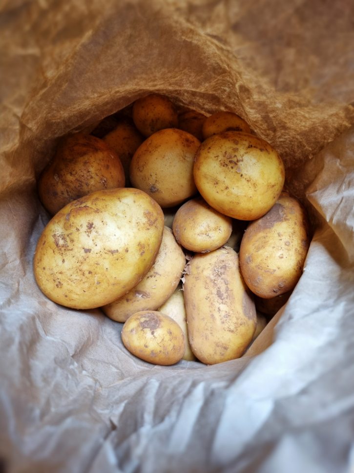 Potatoes Stored In Paper Bag