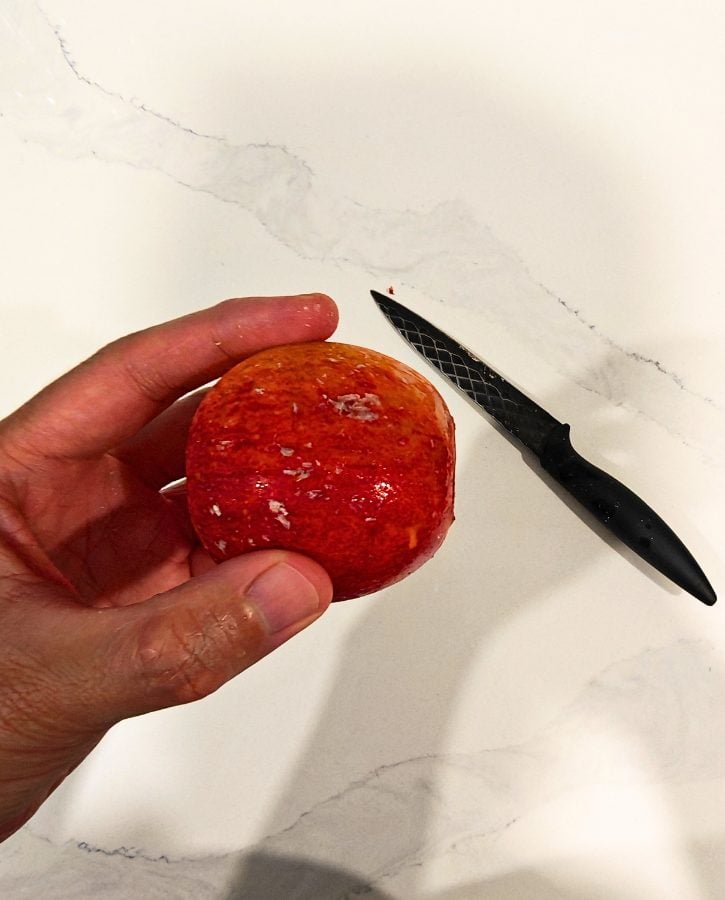 Apple With Wax Residue