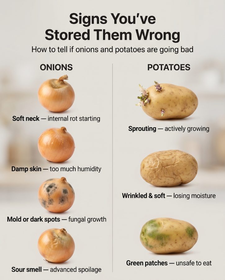 Onion And Potato Spoilage Warning Signs