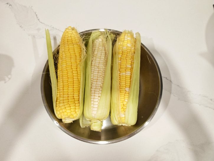 Three Corn Types In Plate