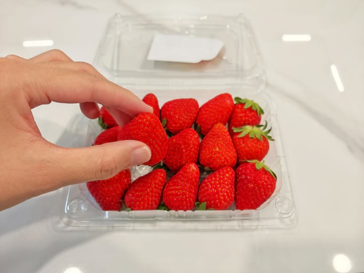 Checking Strawberries