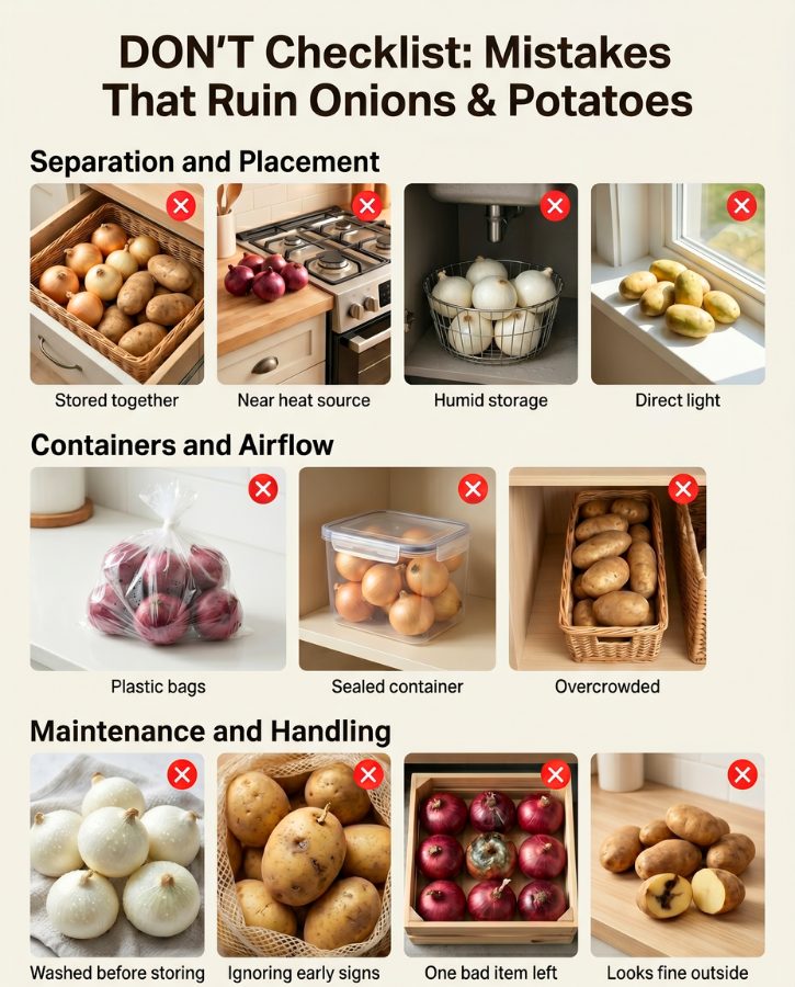 Onion And Potato Storage Don't Checklist