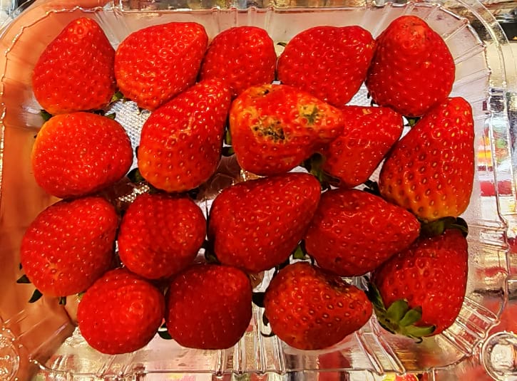 Moldy Strawberries In Container