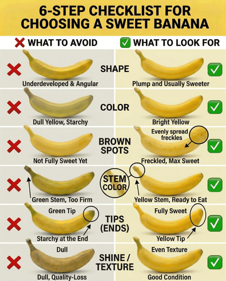Visual Checklist on Banana Guide