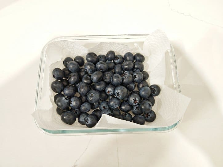 Blueberries Stored With Paper Towel