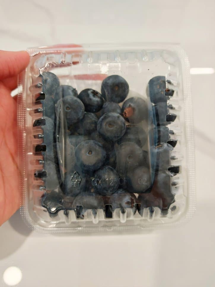 Blueberries Stored In Vented Container