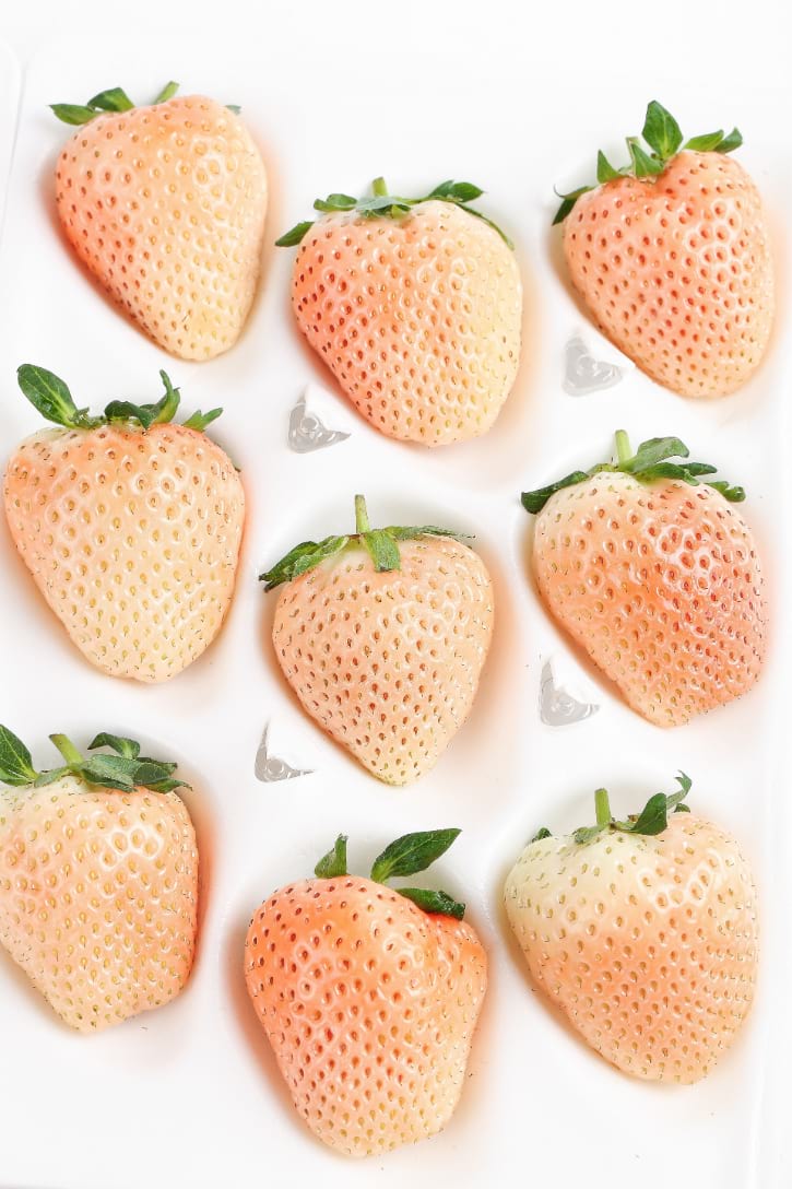 White Strawberries Packaging Display