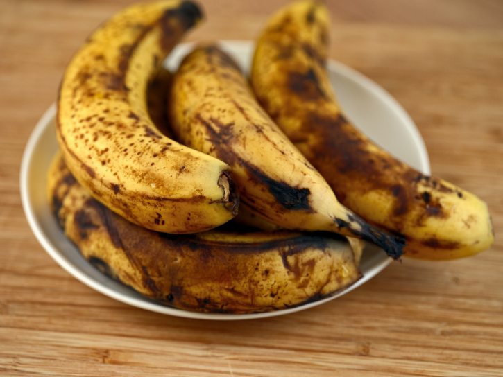 Overripe Bananas With Dark Spots
